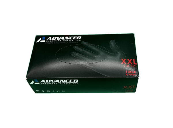BLACK NITRILE GLOVES - EXTRA EXTRA LARGE (XXL)