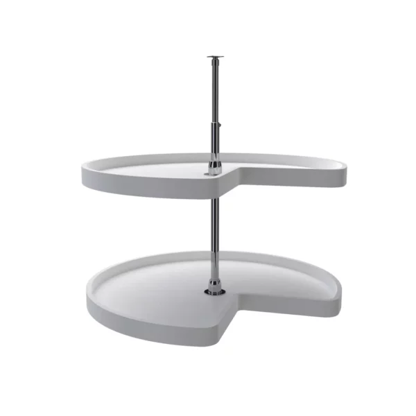 Rev-A-Shelf 2-Shelf Kidney Shape Lazy Susan Set 32in White