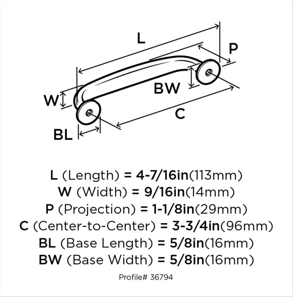 Amerock BP36794-FB 96MM PULL - Image 3