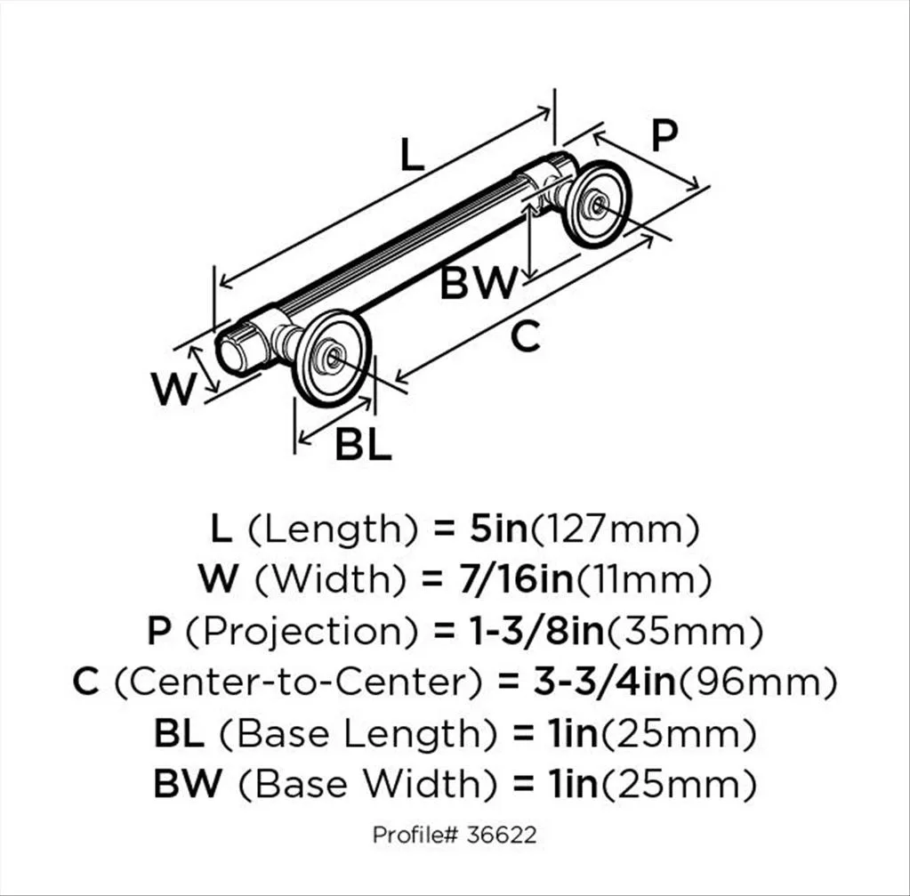 Amerock BP-36622-BBZ 128MM PULL - Image 3