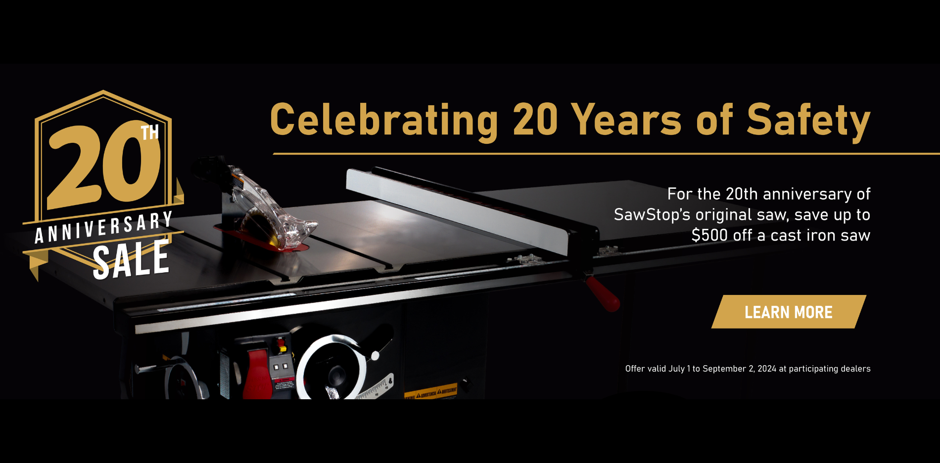 20th Anniversary Sawstop