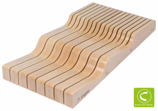 Century The Wave Knife Block Maple 9-3/8"