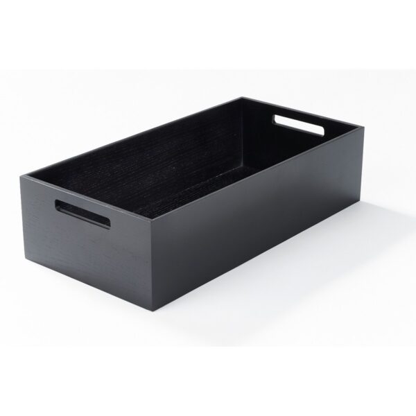 Kessebohmer StraightLine Wooden Box w/ Grip Holes Black Ash