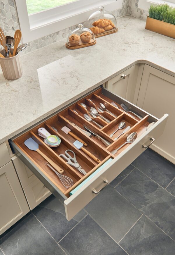 2-3/8" Large Walnut Cutlery Drawer Insert - Image 3
