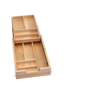 Natural Maple Tiered Cutlery Drawer w/ BLUMOTION Soft-Close Slides for 15" Full-Access Base